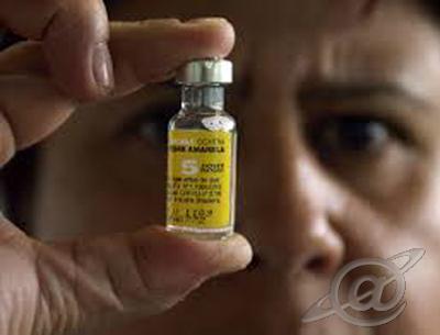 Vacina sendo mostrada